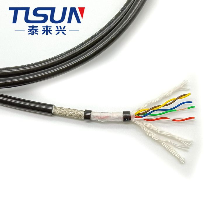 特殊聚氨脂 PUR-HF-CY(ST) 3X2X0.15双绞屏蔽线 耐酸碱 耐磨 抗UV