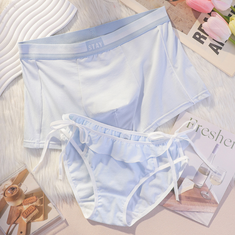 [A generation of hair] 2 pairs of couples underwear a man and a woman sexy pure cute lace underwear suit