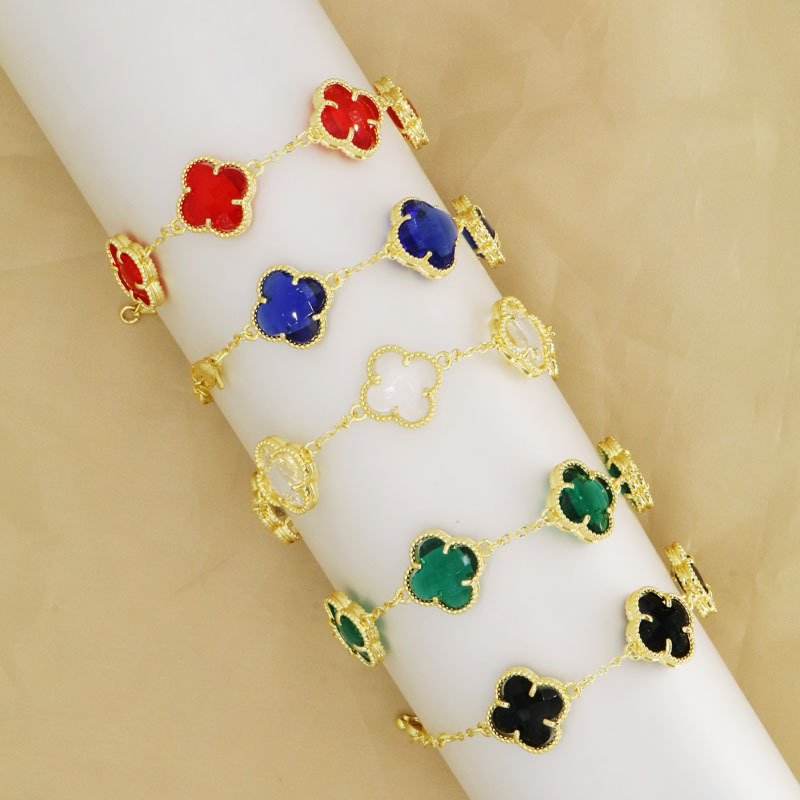 Cross-border New Fashion Elegant Four-leaf Clover Bracelet Women's Exquisite Ins High-end Elegant All-match Simple Niche Light Luxury