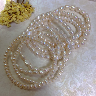 Feedback Natural Baroque Freshwater Pearl Bracelet Women's elastic string string string simple Joker wholesale
