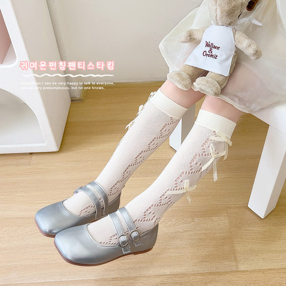 Girls' Lolita socks summer thin stockings Korean bow lace love Princess socks factory wholesale