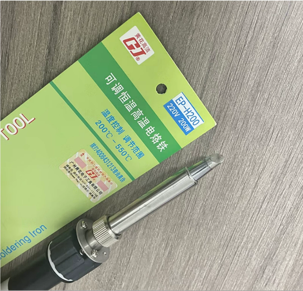 Регулируемый электрический паяльник Guangzhou Huanghua EP-H100/150/200, поддержка постоянной и высокой температуры, бесоловянная специальная паяльная насадка