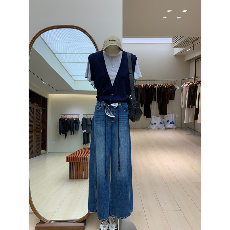 时髦小众撞色拼接马甲假两件女减龄叠穿层次感短袖针织衫短款修身|undefined