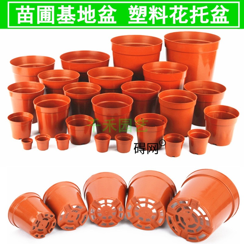 Plastic Flower Pots, Succulent Pots, Balcony Vegetable Pots, Dendrobium Orchid Seedling Pots, Base Pots, Red Mesh Bottom Flower Trays