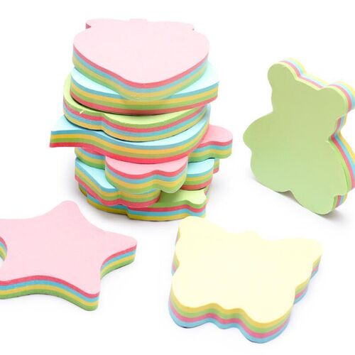Styling sticky notes n-time stickers for students with cute cartoon girls sticky colorful sticky notes tearable post-it notes