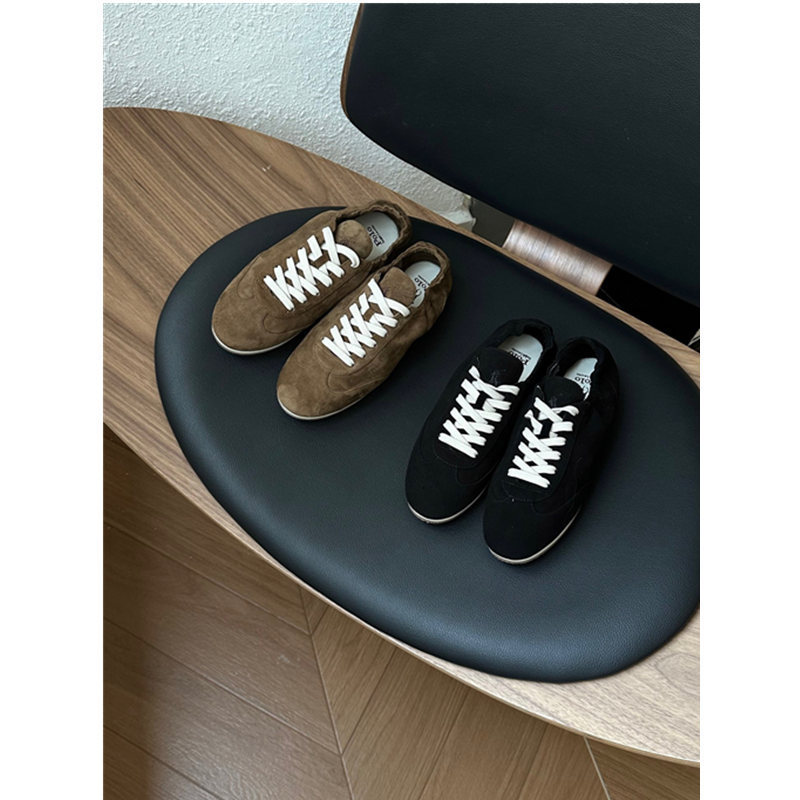 Dongguan shoes! Vintage High-end Polo Training Shoes Leather Old Money Style Lace-up Casual Shoes All-match Comfortable sneaker
