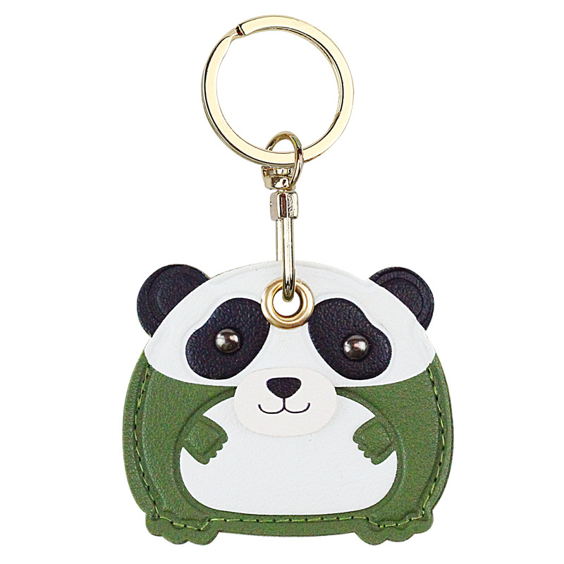 Fábrica auto-venta al por mayor de dibujos animados lindo Panda PU llavero pequeño rectangular inducción CONTROL DE ACCESO tarjeta cubierta regalo creativo