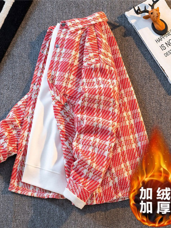 Chaqueta para hombre otoño nuevo estilo americano calle principal retro juvenil marca de moda alta sensación casual suelta chaqueta de fragancia pequeña