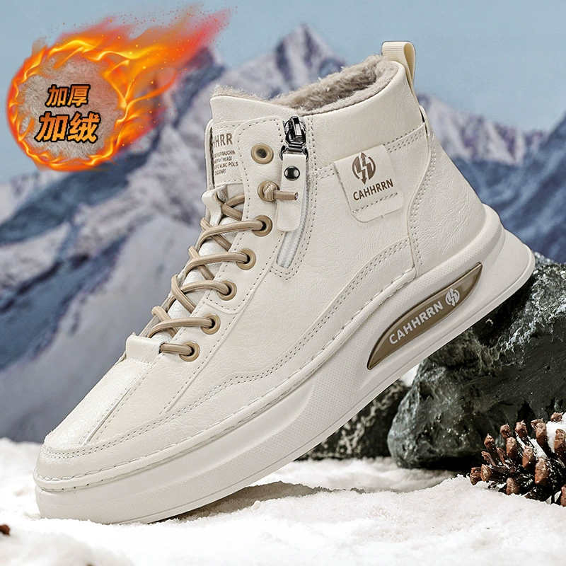 2024 новая мужская обувь зимняя бархатная теплая обувь