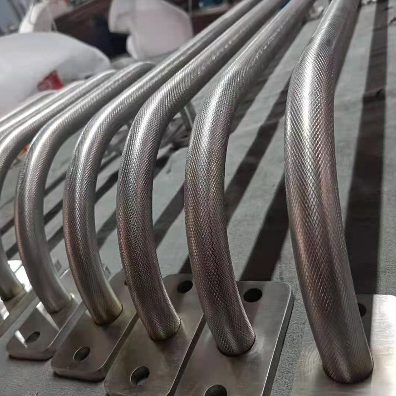 304不锈钢无缝管滚花加工 不锈钢厚壁直纹管 门把手滚花管 花纹管
