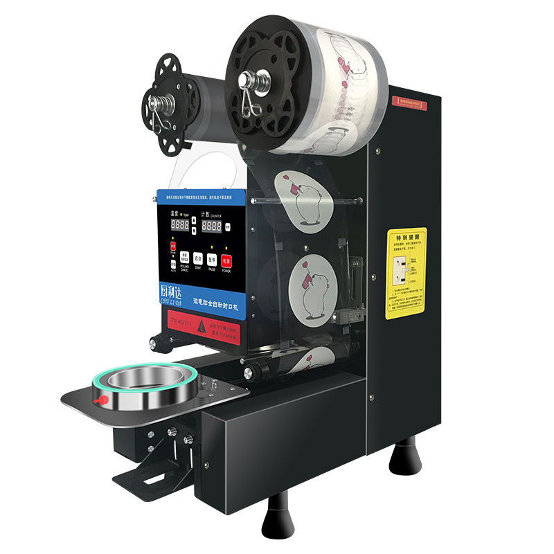 Máquina de sellado de té de leche, equipo de tienda de té de leche automático, máquina de sellado universal de tazas de papel y plástico para bebidas comerciales, máquina de sellado de tazas de leche de soja