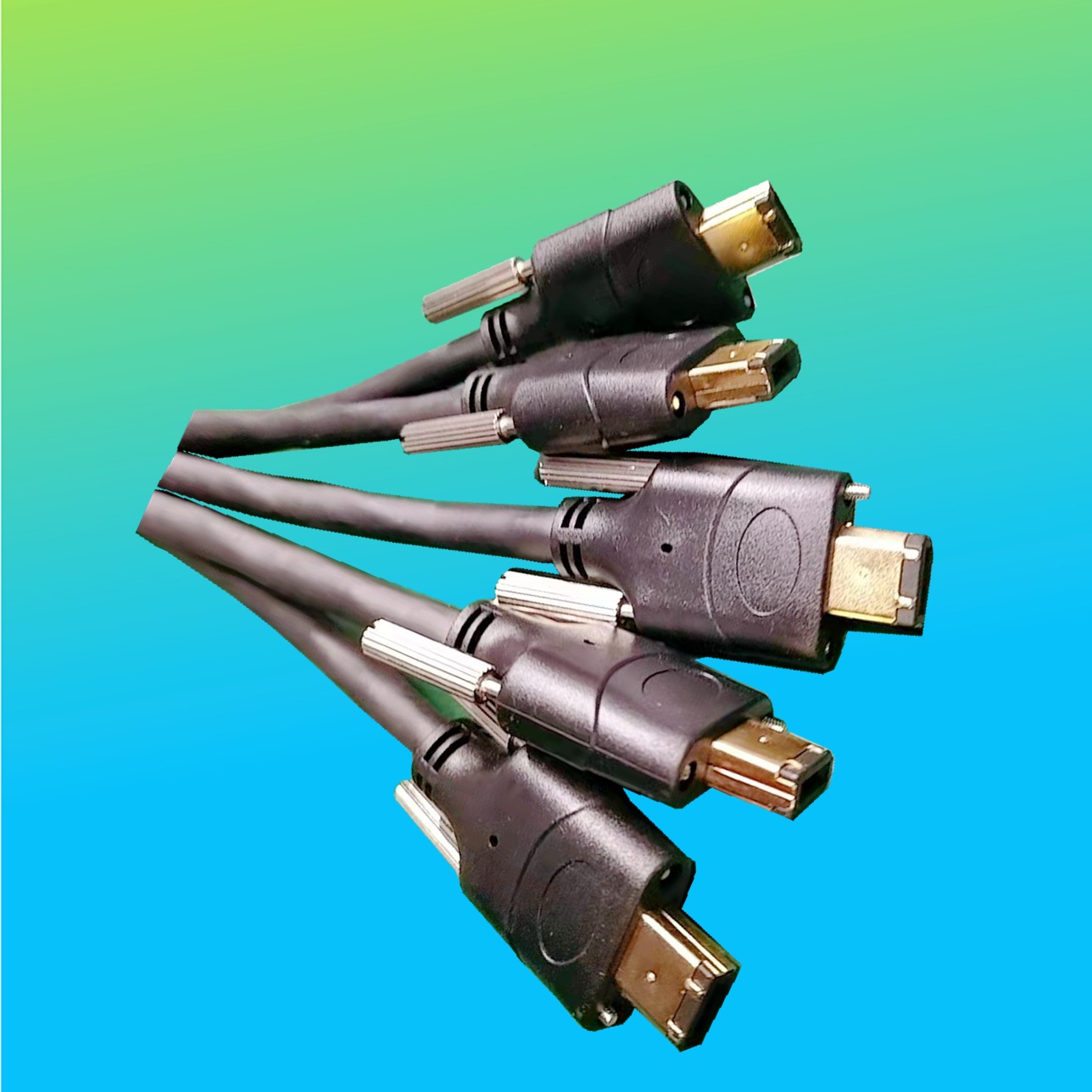 Firewire1394AB69pin数据电源线带螺钉高柔耐折弯火线弯头拖链