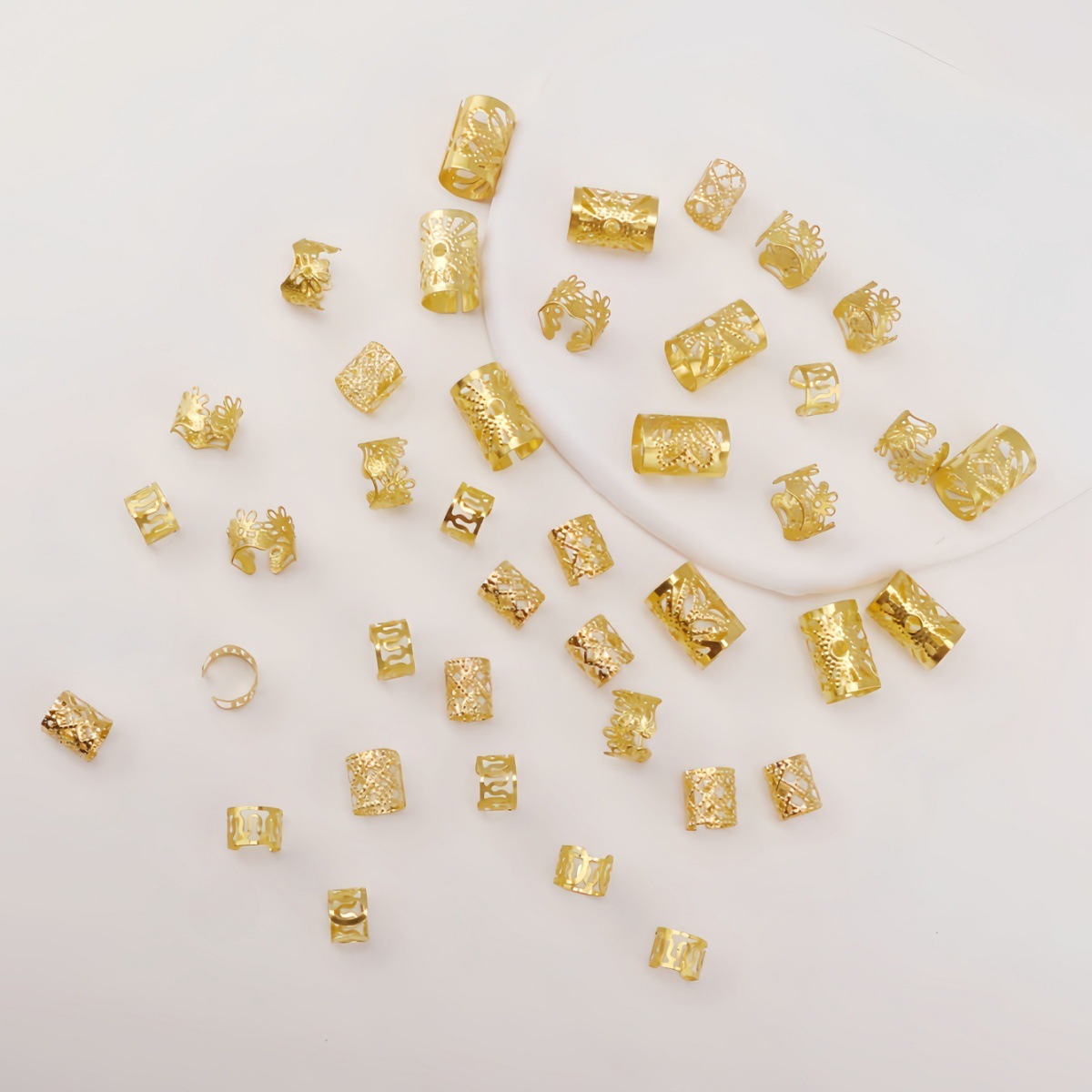 40 piezas de combinación de anillo de cabello trenzado sucio transfronterizo exclusivo para Amazon Xiyin Temu alojamiento completo estación independiente shein Europa y América