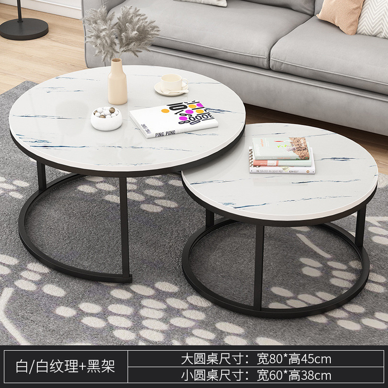 休憩エリア受付コーヒーテーブル小さなリビングルームホーム可動コーヒーテーブルライト高級ハイエンドショップラウンドコーヒーテーブル|undefined
