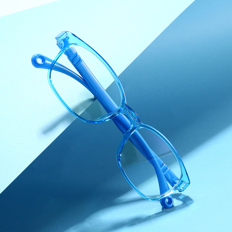 TRChildren's Anti-blue Light Glasses For Export Transparent Children's Square Frame Anti-blue Light Flat Glasses XMGF8101