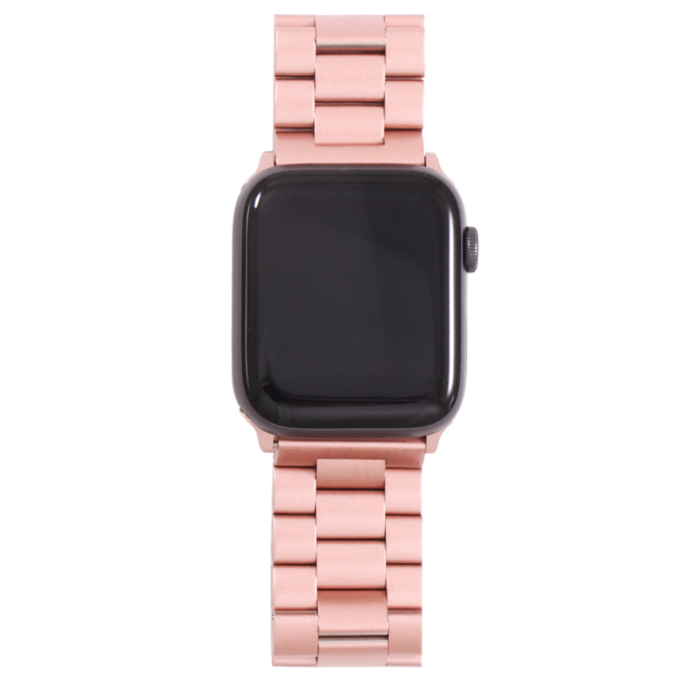 210g Weight Stainless Steel, Steel Belt Strap Material Watch band Classification 304 Stainless Steel, Metal Material Solid Color, Apple Pattern Elegant Style Elegant Solid Color Apple Stainless Steel Steel Belt Watch Band 6