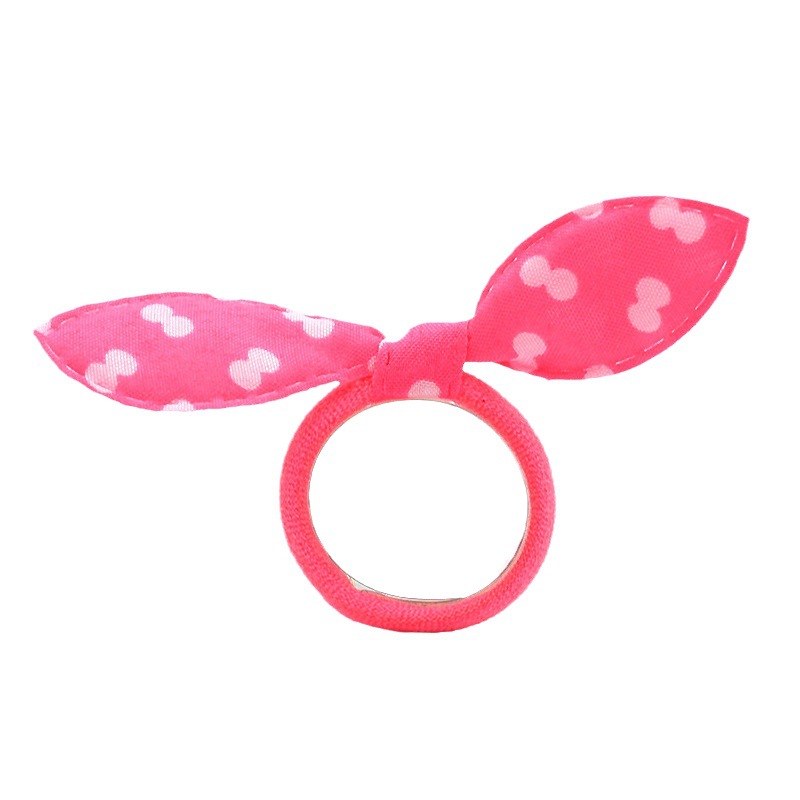 Banda de pelo de moda de estilo coreano para niños Orejas de conejo lindo accesorios para el cabello banda de pelo lunares a rayas flor tela diadema al por mayor