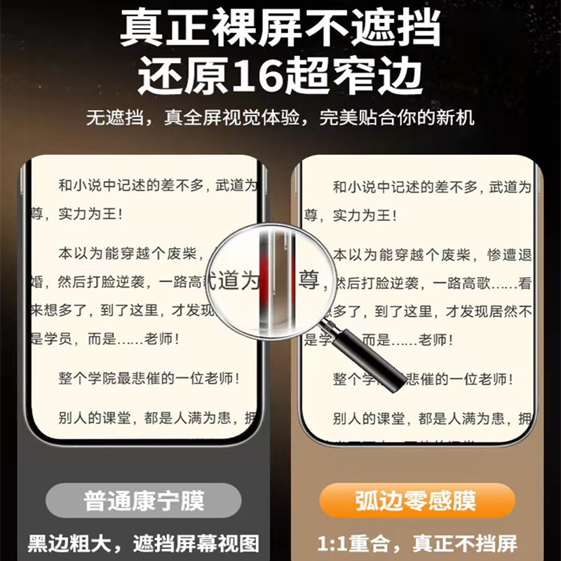 Aplicable a Apple 16promax película de endurecimiento de pantalla completa Apple 16pro anti-luz azul 16plus / 16 película anti-peep