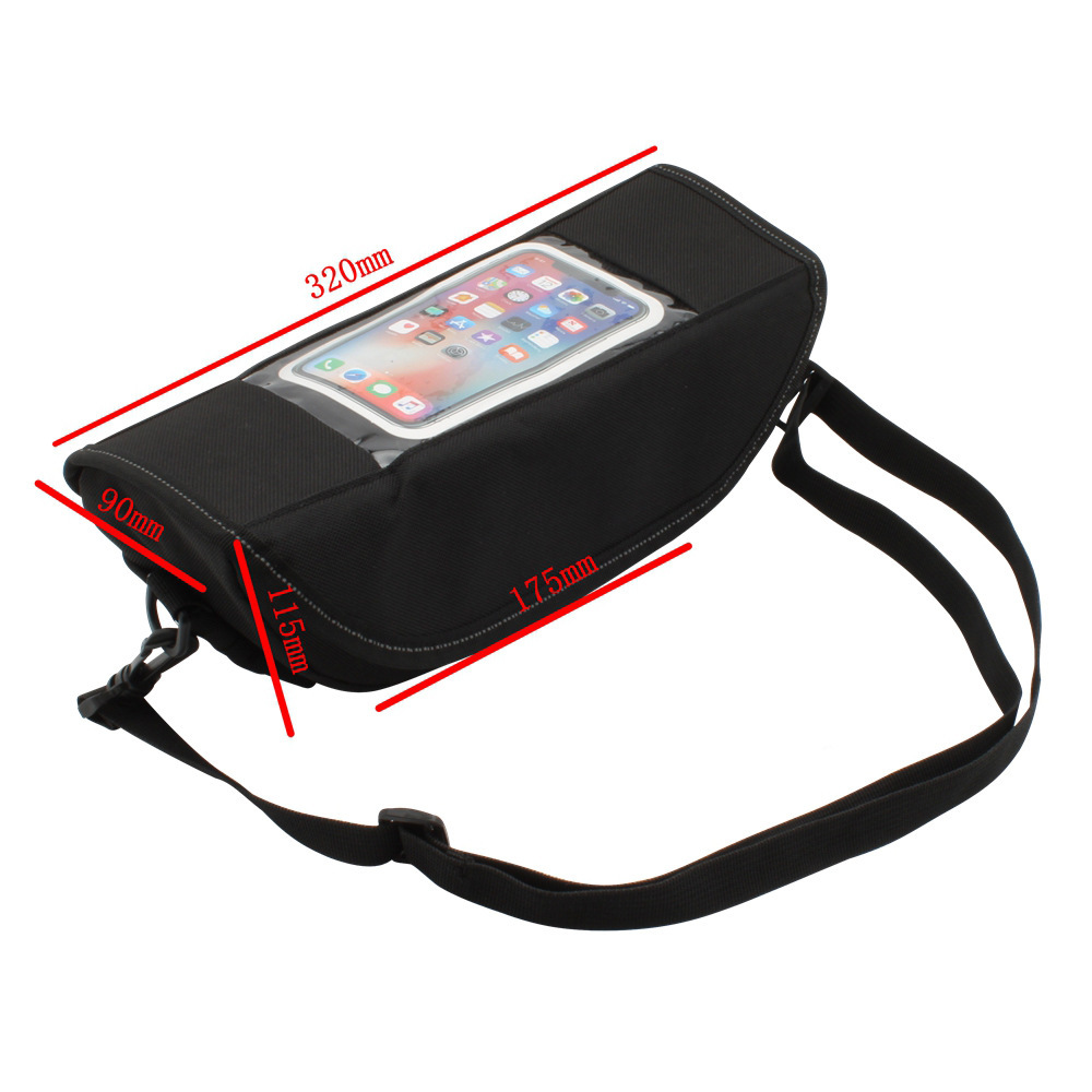 Large-Capacity Waterproof Motorcycle Bag for Storing Tools, Touch Screen Motorcycle Handlebar Bag