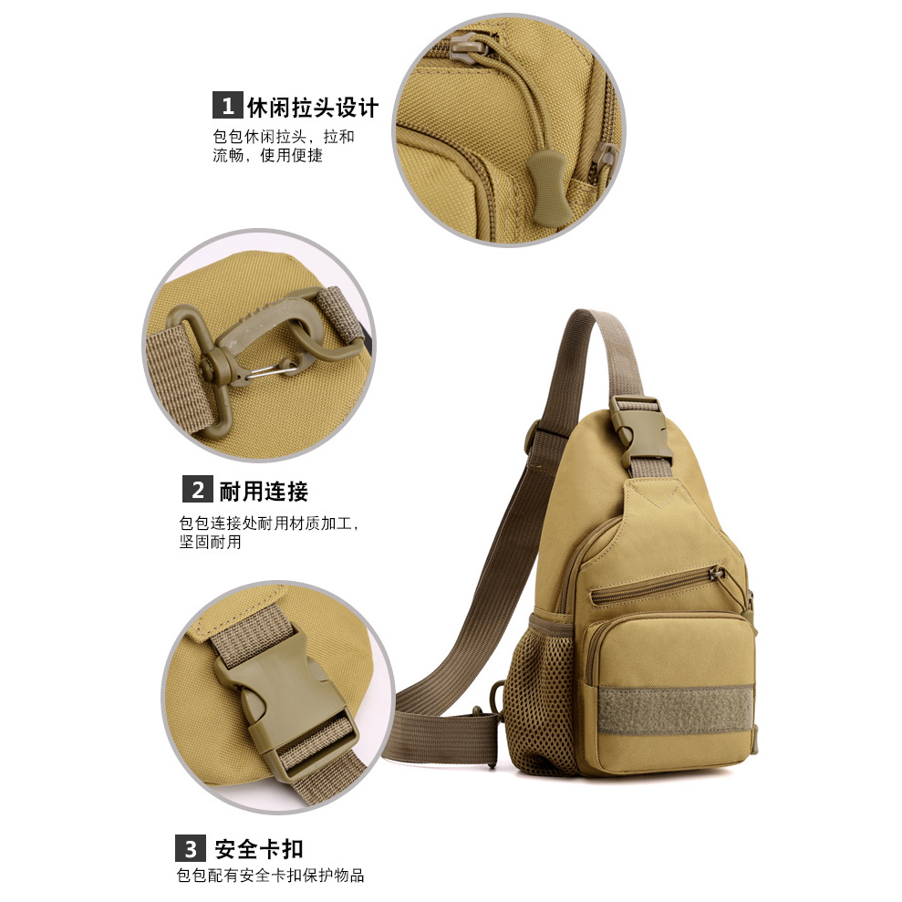 Bolso de Pecho Táctico Multifuncional, Hombre/Mujer, Deporte, Viaje, Montañismo