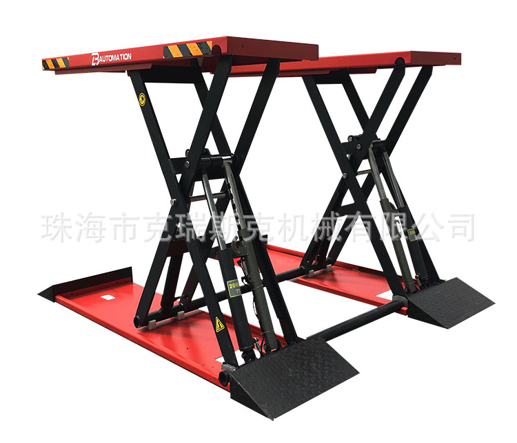 Factory Direct Sales Liba 1.4m Car Lift Four-Cylinder Overhead Scissor Lift 4 Tons Ultra-Thin Small Scissors