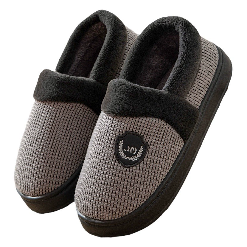 Новые хлопковые тапочки 2025 года для мужчин и женщин, зимние, на плюшевой подкладке, на толстой нескользящей подошве, для дома и улицы, теплые тапочки для пар.