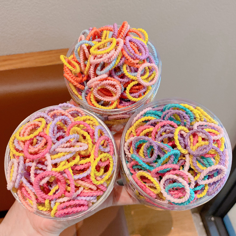 Banda de goma para niños no daña cabello de niña bebé elástico pulgar anillo para el cabello de bebé cuerda de la cabeza banda de goma adornamiento para el cabello