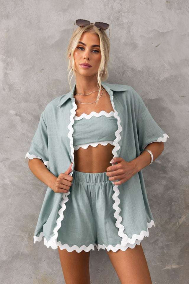 364g Weight Short Sleeve Sleeve Length Spandex, Polyester Fabric Type Shorts Co-ord Set Sets Type 2 Pieces Set Quantity Daily Occasion Turndown Neckline Regular Fit Fit Type Solid Color Pattern Summer, Spring Season Women's Gender Button Design Casual, Simple Style Style Daily Women's Casual Simple Style Solid Color Spandex Polyester Button Shorts Co-ord Set Shorts Sets 6