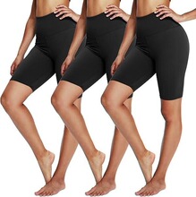 A 37513 Solid Color High Waist Cycling Shorts ���ж̿�
