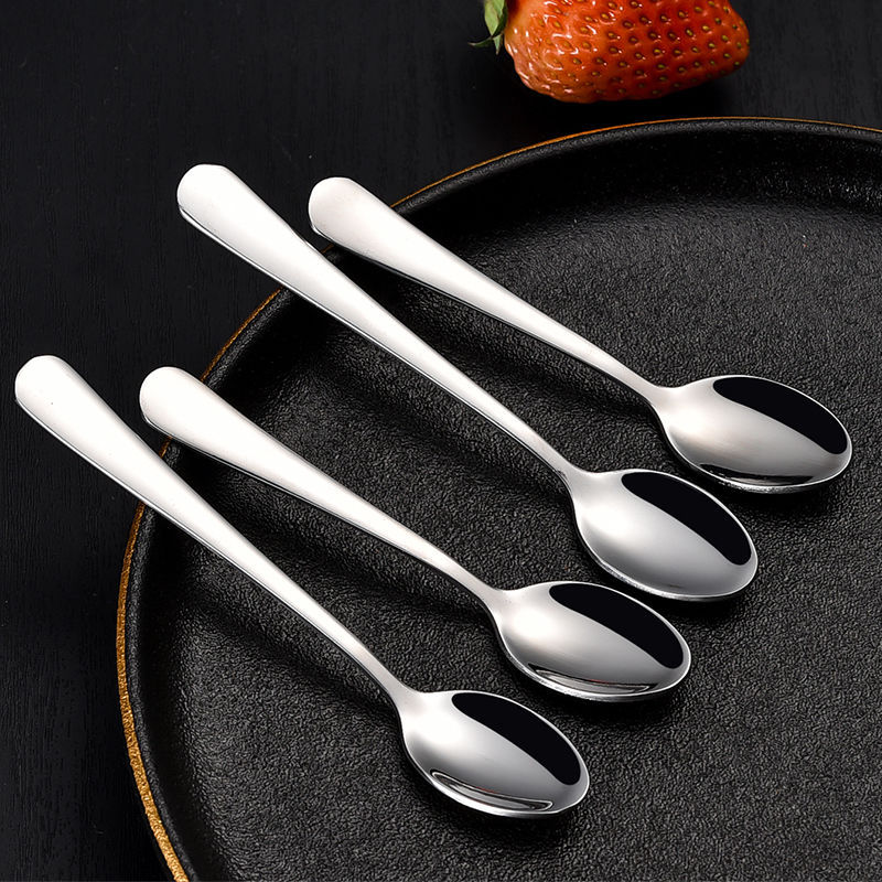 Cuchara de acero inoxidable 1010 Cuchara de postre Cuchara de café Cuchara de condimento pequeña Mini Cuchara de condimento Cuchara pequeña de alto valor