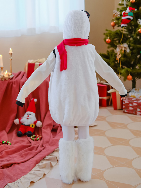欧米のクロスボーダーの女の子のクリスマスの子供の服装のクリスマスの雪だるまの服装の雪の人形の雪のボールの赤ちゃんの演出服|undefined