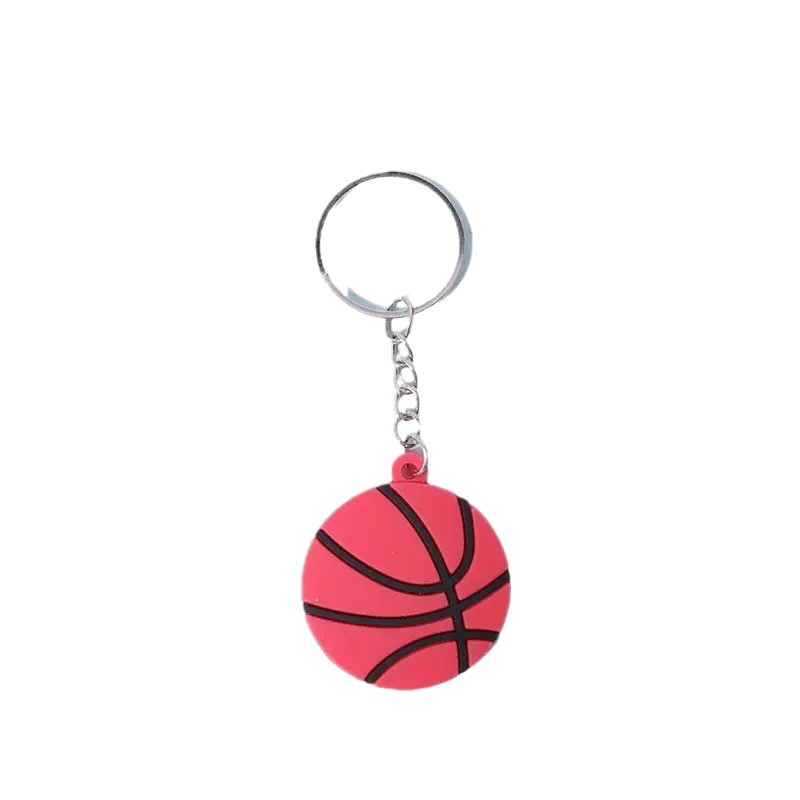 Llavero de fútbol, deportes, pelota, dibujos animados, PVC, goma suave, mochila escolar, accesorios de regalo, explosión transfronteriza de Amazon