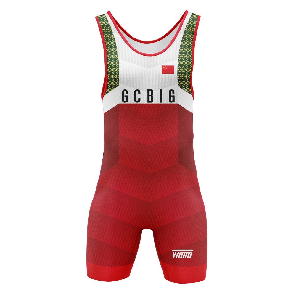 New Tight-Fitting Wrestling Suit, One-Piece Vest, Running Suit, Men's Fitness Sweat-Absorbent Weightlifting Training Suit, One-Piece Pants
