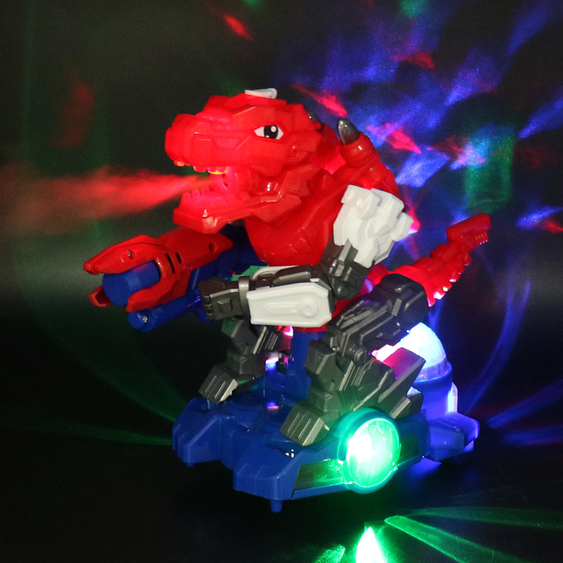Simulación eléctrica transfronteriza pulverización juguetes dinosaurios swing izquierda y derecha caminando música luces Tyrannosaurus Rex niño puzzle
