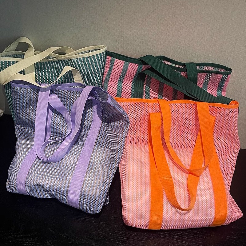 Mesh Large Capacity Travel Beach Bag Beach Toy Storage Bag Amazon Tote Bag Beach Toy Storage Bag