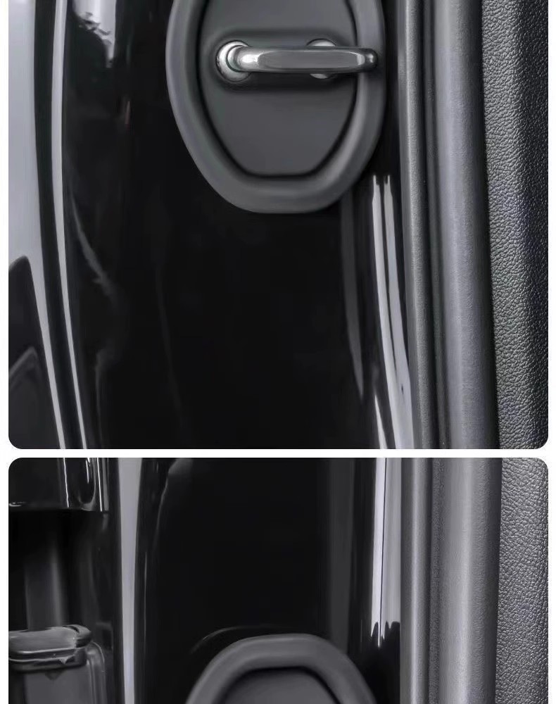 New Car Door Lock Buckle Protection Pad Door Shock-Absorbing Buffer Gasket Door Lock Protective Cover Door Closing Anti-Collision Sticker Silicone