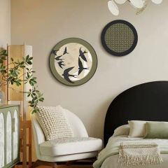 French-style ancient retro niche art living room decorative painting restaurant round bedroom bed hanging painting master bedroom room