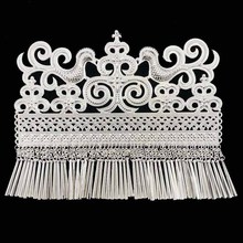 四川凉山彝族镀哑银皇冠帽子装饰品 少数民族服饰DIY配件厂家直供