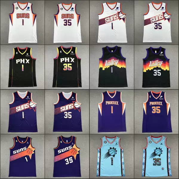 Phoenix Suns No. 1 Booker City Edition Embroidered Jersey 1 # Booker 35 # DURANT Durant