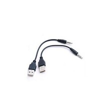 0.2米UBS公转3.5音频线3.5转USB3.5公对USB公转换线 数据线 连接