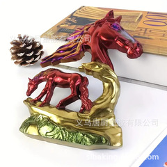 1件の大馬セットポニーキャンドル石膏置物シリコン金型石膏置物装飾品彫刻製作金型