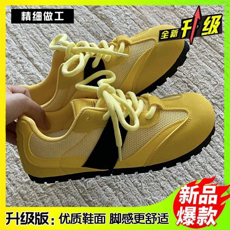 夏天薄款网面小白鞋子女2025夏季新款防臭透气女鞋泡芙云朵德训鞋|undefined