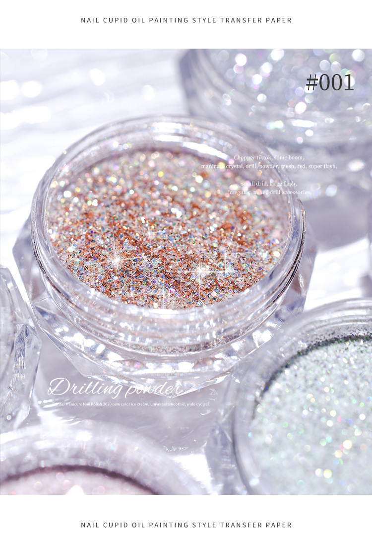 Nail Art Crystal Crushed Diamond Powder, Trendy New Product, Sparkling Mixed Micro Diamonds, Glitter Nail Sequins, Diamond Decorations