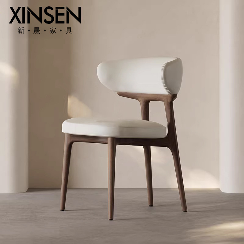 Solid Wood Dining Chair, Antique Style Dining Table and Chairs, Solid Wood Chair, French Retro Restaurant Chair, Home High-End Backrest Chair