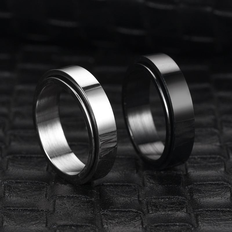 Korea Simple New Stainless Steel Rotatable Ring Wholesale Nihaojewelry display picture 6