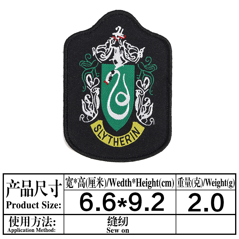 Harry Potter bufanda mágica bata mochila con pegatinas de tela Gryffin College insignia brazalete bordado pegatinas de tela en stock