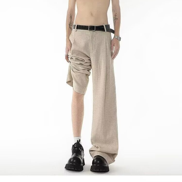 Old Money Style Cotton-Linen Trousers with a High-End Drape, Loose Straight-Leg Cotton-Linen Casual Pants for Men, Autumn Wide-Leg Pants Old Money Style Cotton-Linen Trousers with a High-End Drape, Loose Straight-Leg Cotton-Linen Casual Pants for Men, Autumn Wide-Leg Pants