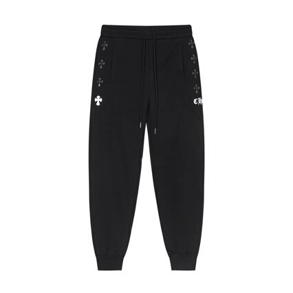 Chrome Hearts24Ss Autumn and Winter New Style Chrome Hearts Sanskrit Embroidered Casual Pants and Sweatpants for Men and Women