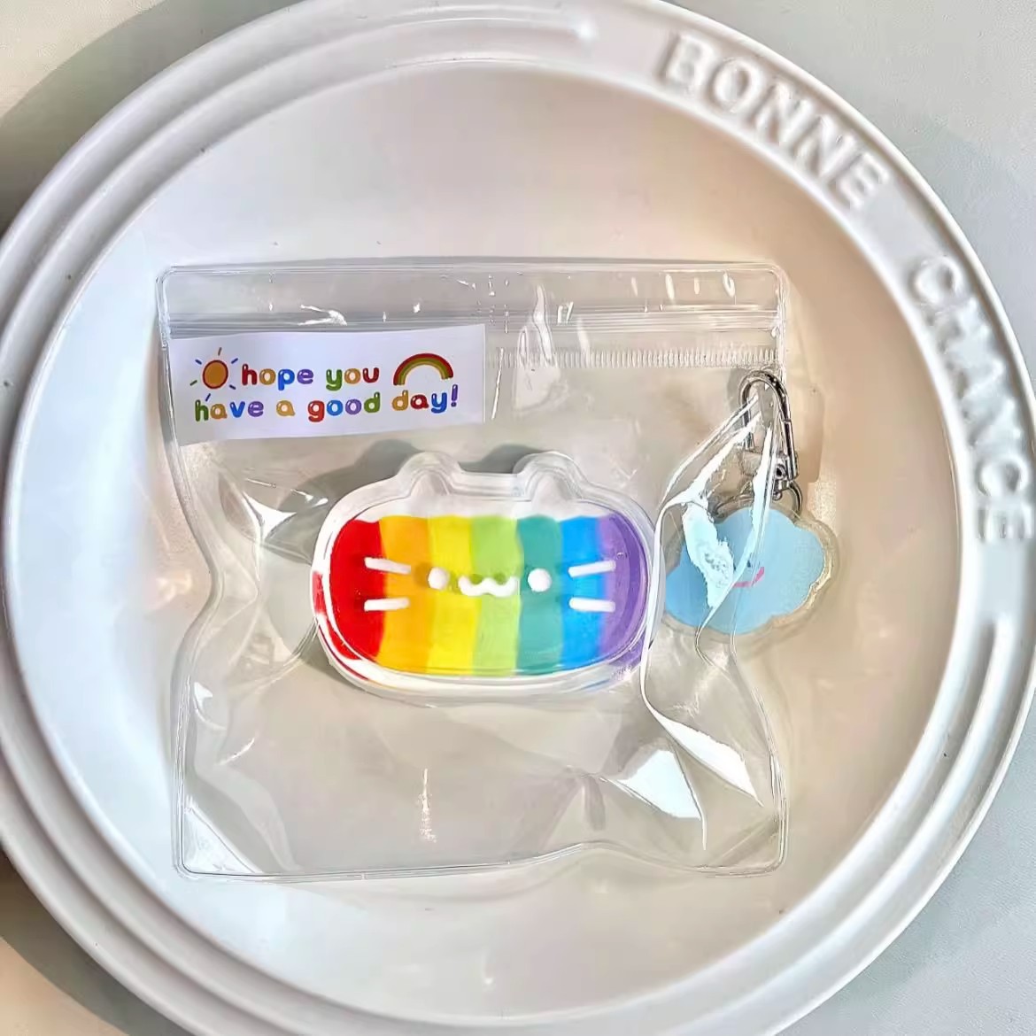 Gatito queso rebote lindo descompresión gato gato descompresión grueso juguete para estudiantes pequeño libro rojo mismo barro