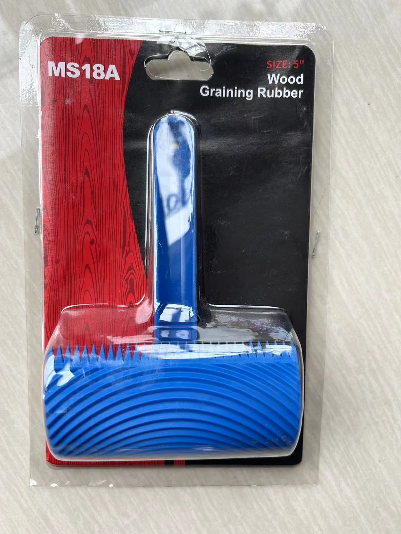 Herramientas de madera transfronterizas mayorista de goma simulación de madera herramientas de madera rodillo de pintura artística de pintura de textura herramientas de decoración